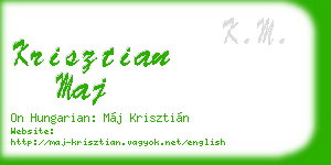krisztian maj business card