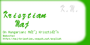 krisztian maj business card